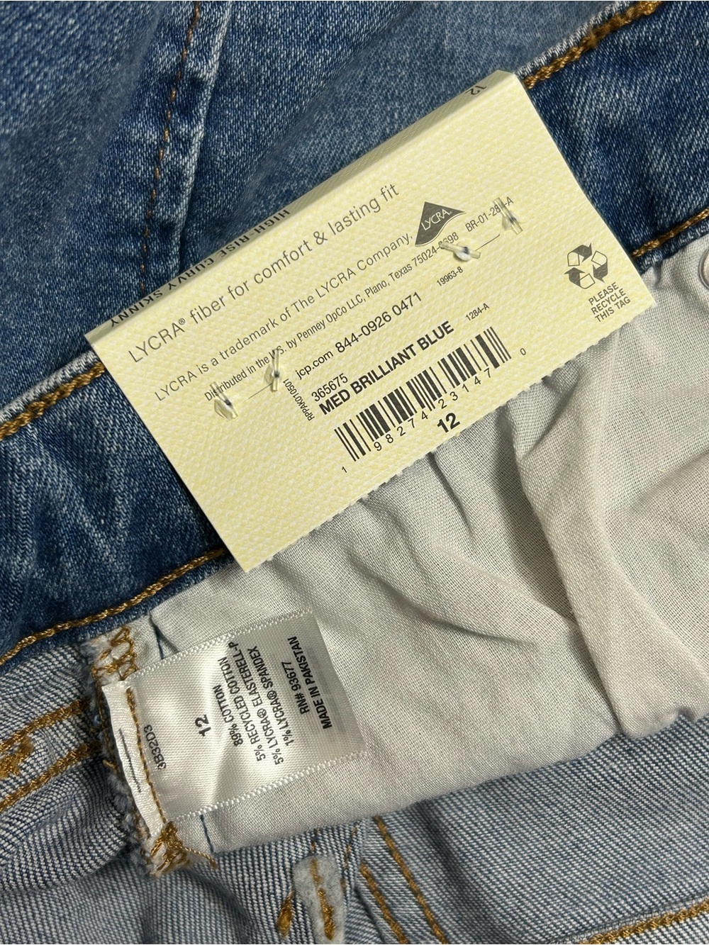 New! A.N.A High Rise Curvy Skinny Jeans Womens Size 12 - Picture 6 of 8